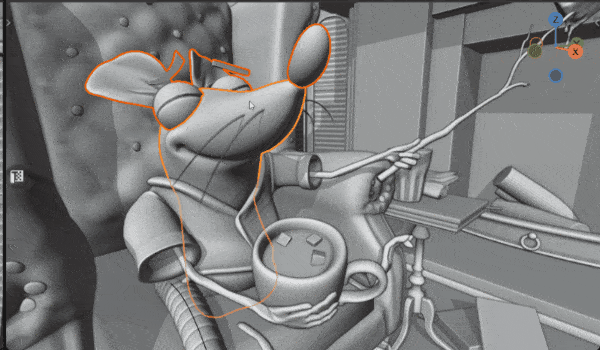 Animation showing mesh collider creation