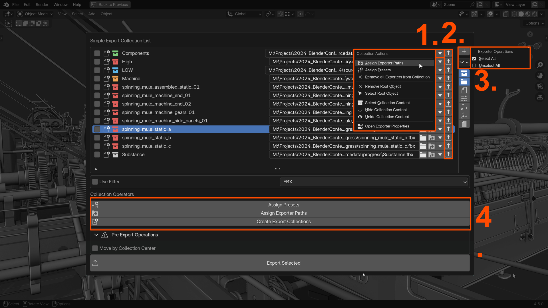Batch Operations for the Export List